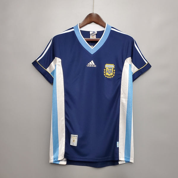 Camiseta Argentina Visitante 1998 Retro frontal