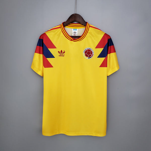 Camiseta Colombia Visitante 1990 Retro frontal