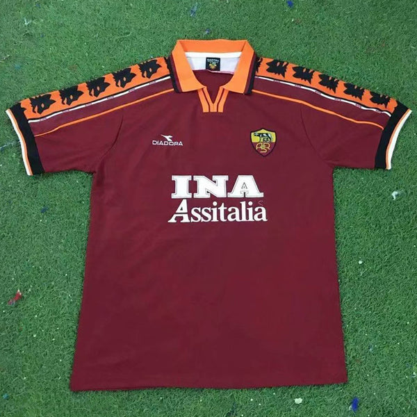 Camiseta AS Roma Local 98-99 Retro frontal