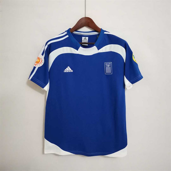 Camiseta Grecia Visitante 2004 Retro frontal