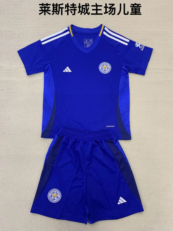 Leicester City Local Niños 24-25 Pantalones y Camisetas de Fútbol