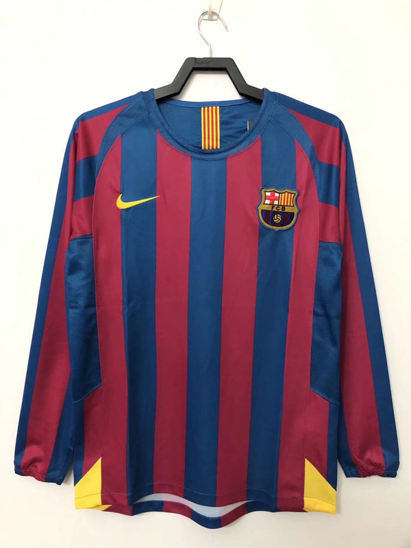 Camiseta FC Barcelona Local 05-06 Manga Larga frontal