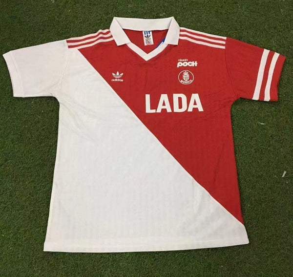 Camiseta AS Monaco Local 90-91 Retro frontal