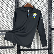 Camiseta Brasil Especial Negro Manga Larga Retro 04-05 frontal