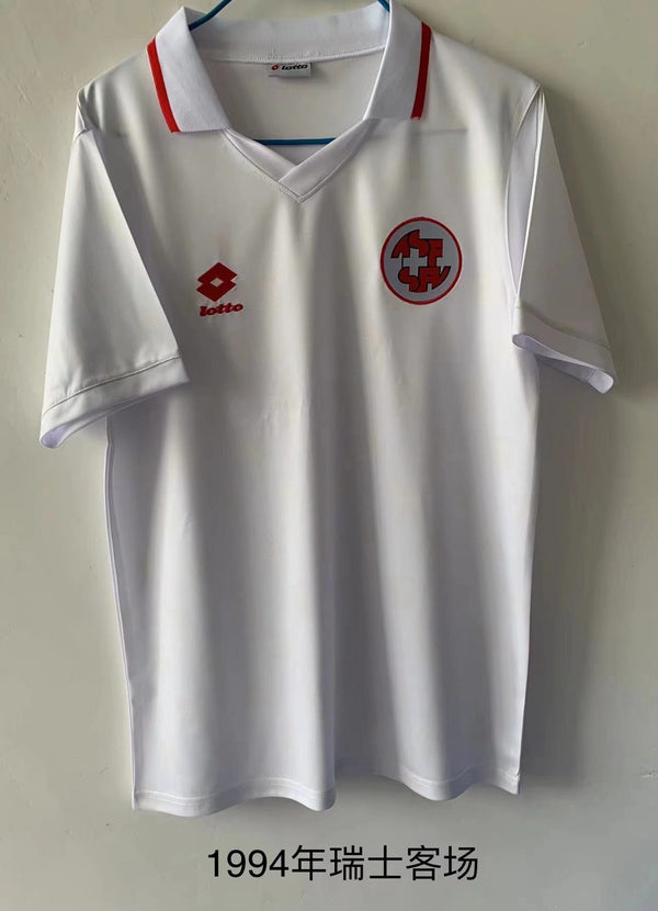 Camiseta Suiza Visitante 1994 Retro frontal