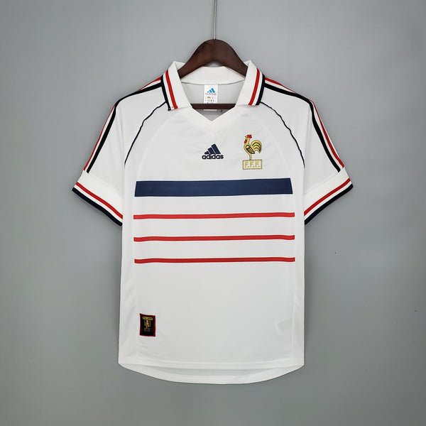 Camiseta Francia Visitante 1998 Retro frontal