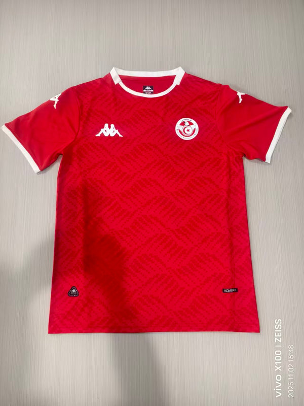 Camiseta Túnez Local Mundial 2026 frontal