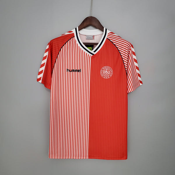 Camiseta Dinamarca Local 1986 Retro frontal