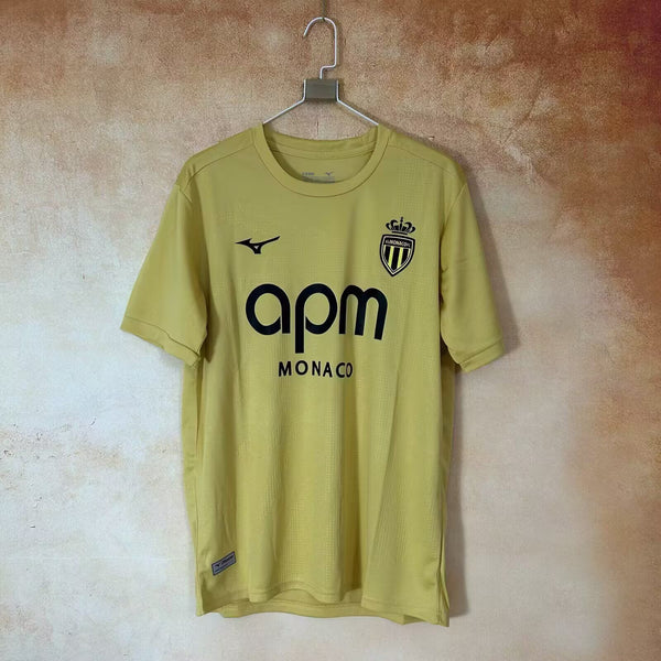 Camiseta AS Monaco Tercera Equipacion Dorada 25-26 frontal