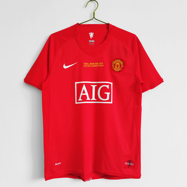 Camiseta Manchester United Local 07-08 UCL Final frontal