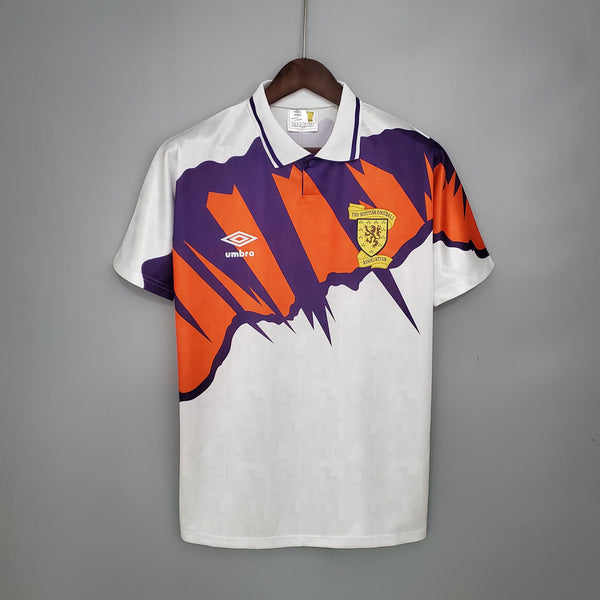 Camiseta Escocia Visitante 1992 Retro frontal