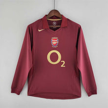 Camiseta Arsenal Local Manga Larga 05-06 frontal