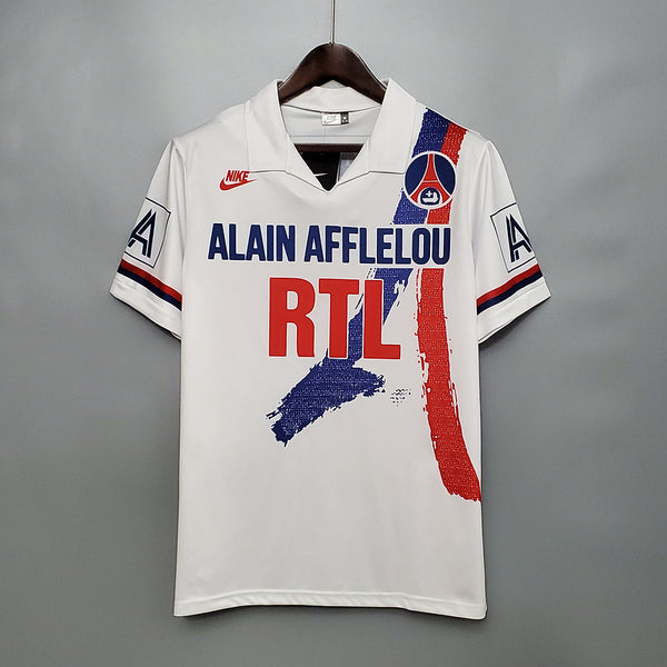 Camiseta PSG Local Blanca 90-91 Retro frontal