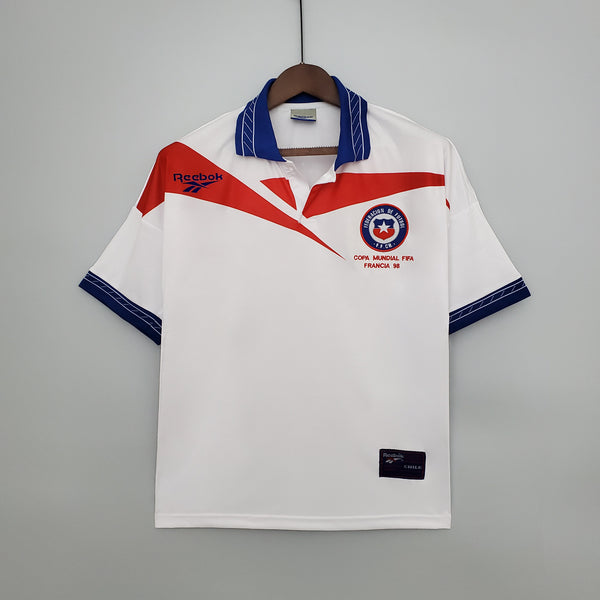 Camiseta Chile Visitante 98-99 Retro frontal