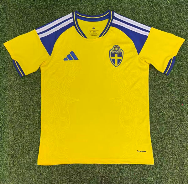 Camiseta Suecia Local Mundial 2026 frontal