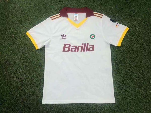 Camiseta AS Roma Visitante 91-92 Retro frontal