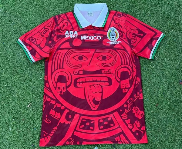 Camiseta Mexico Retro 1998 Rojo frontal