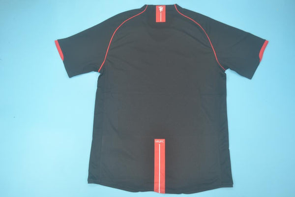 Camiseta Manchester United Visitante 07-08 Retro Negra trasera