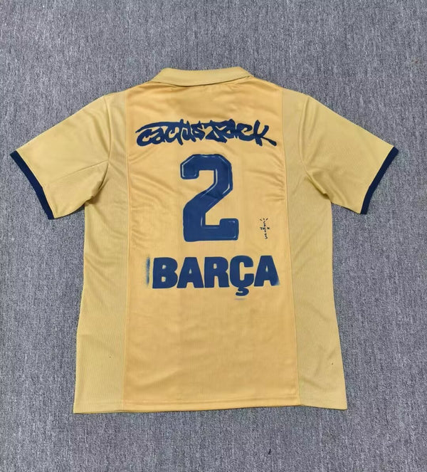 Camiseta FC Barcelona Visitante Skeleton 00-01 trasera