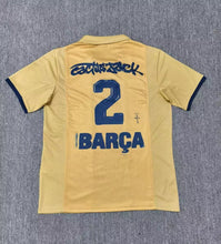 Camiseta FC Barcelona Visitante Skeleton 00-01 trasera