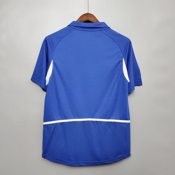 Camiseta Brasil Visitante 2002 Retro trasera