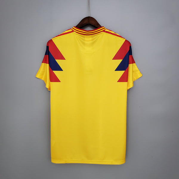 Camiseta Colombia Visitante 1990 Retro trasera