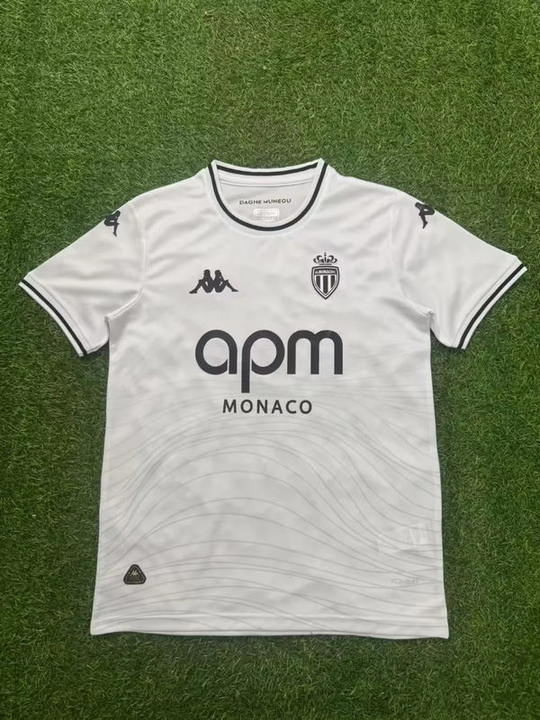 Camiseta AS Monaco Especial blanca 25-26 frontal