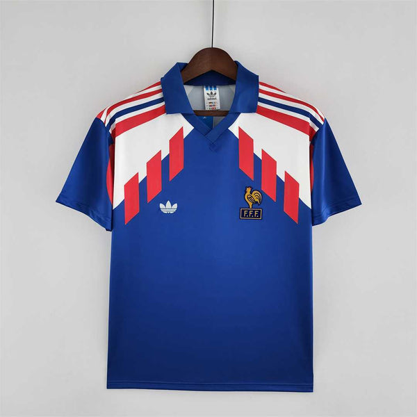 Camiseta Francia Local 88-90 Manga Larga frontal