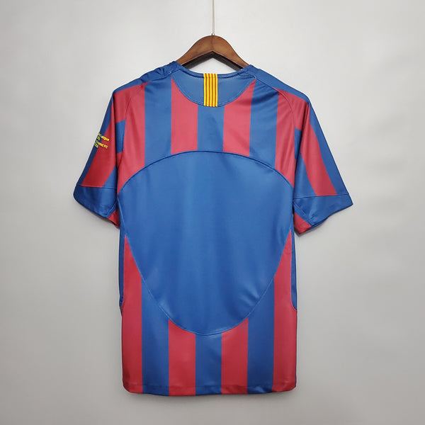 Camiseta FC Barcelona Local 05-06 Edicion Campeon trasera